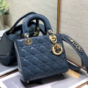 Christian Dior Lady Mini Blue Replica Bags Size 20cm