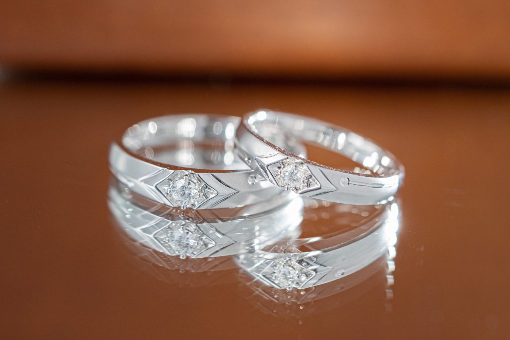 Couple Rings Custom Natural Diamonds White Gold 18k (2)