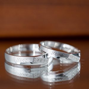 Couple Rings Of Love Custom Natural Diamonds White Gold 18k (2)