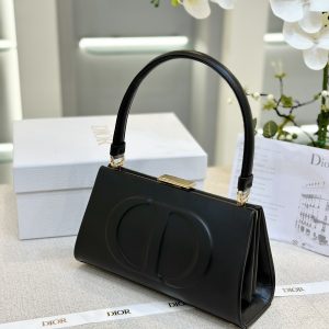 Dior CD Mini Signature Calfskin Replica Bags Black Size 26x14,5x9cm (2)