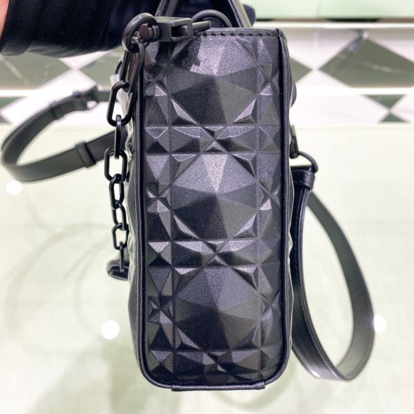 Dior Lady D-Joy Medium Black Cannage Calfskin Diamond Motif Replica Bags Size 26cm (2)