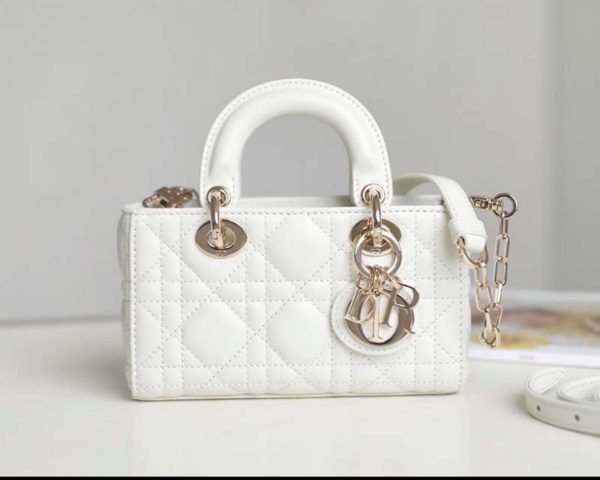 Dior Lady D-Joy Micro Replica Handbags Gold Buckle 17cm (2)