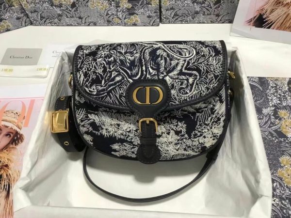 Dior Medium Toile De Jouy Bobby Replica Bags 22x17x6cm (2)