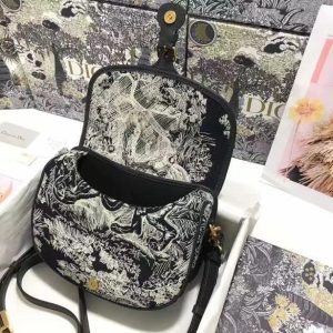 Dior Medium Toile De Jouy Bobby Replica Bags 22x17x6cm (2)