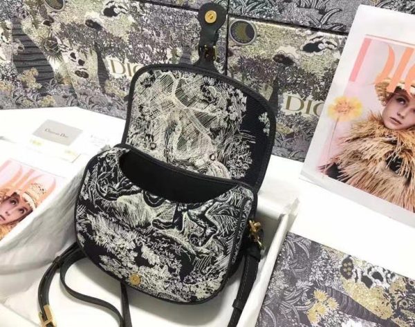 Dior Medium Toile De Jouy Bobby Replica Bags 22x17x6cm (2)