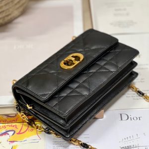 Dior Miss Caro Mini Black Gold Buckle Replica Bags 19x13x5cm (2)