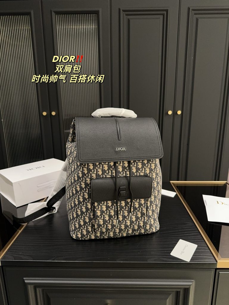 Dior Motion Oblique Jacquard and Grained Calfskin Replica Backpack Size 42x30x16cm (2)