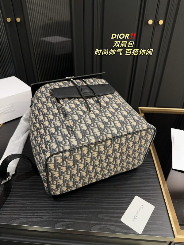 Dior Motion Oblique Jacquard and Grained Calfskin Replica Backpack Size 42x30x16cm (2)