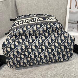 Dior Oblique Blue Replica Backpack Size 35x41x15cm (7)