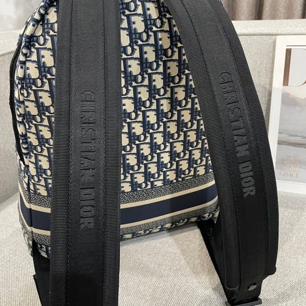 Dior Oblique Blue Replica Backpack Size 35x41x15cm (7)