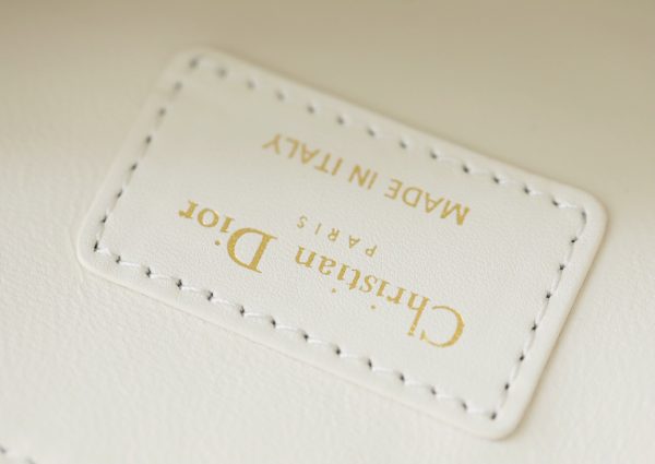 Dior Woc Mini White Replica Handbag Gold Buckle 24x14x7 (11)