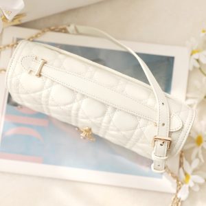 Dior Woc Mini White Replica Handbag Gold Buckle 24x14x7 (11)