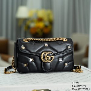 Gucci GG Marmont Logo Plaque Small Shoulder Replica Bags Size 27x17x8cm (2)