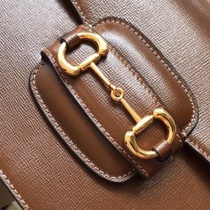 Gucci Horsebit 1955 Mini Replica Bags Brown Leather Size 25cm (2)