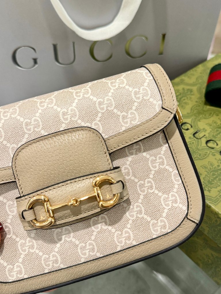 Gucci Horsebit 1955 Shoulder Monogram Replica Bags Size 25x18x8cm (2)