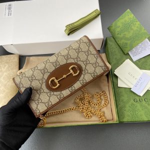 Gucci Horsebit 1955 Wallet With Chain Replica Bags 19x4x10cm (5)