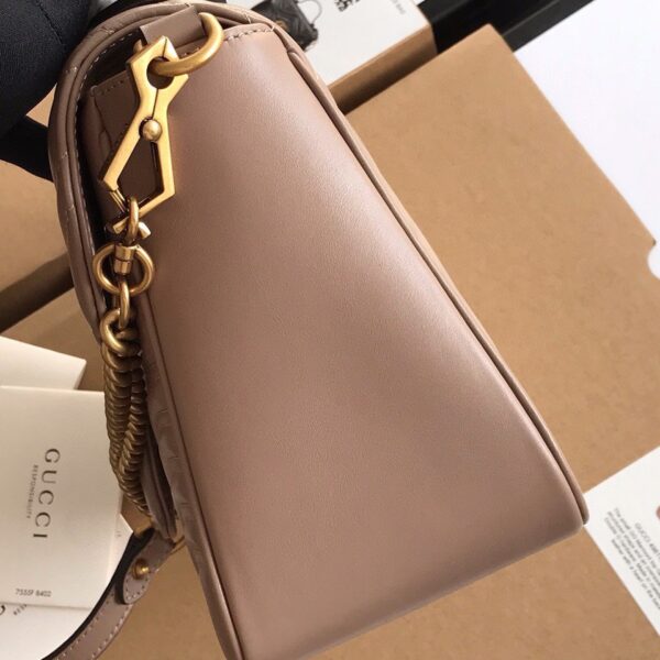 Gucci Marmont Top Handle Pink Super Fake Bags 27cm (2)