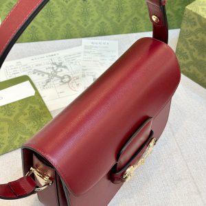 Gucci Replica Bags Horsebit 1955 Leather Red Size 25cm (2)