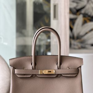 Hermes Birkin 30 Togo Brown Handbags Size 30cm (2)