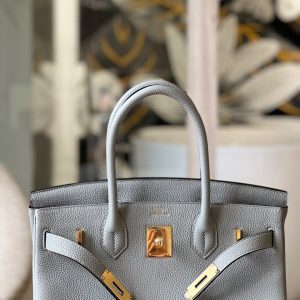 Hermes Birkin 30 Togo Replica Bags Gray Size 30cm (2)