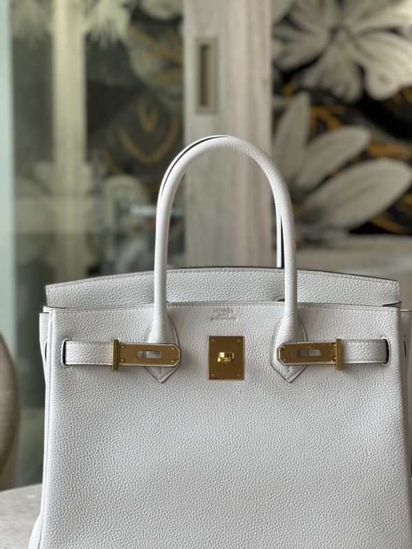 Hermes Birkin 30 Togo Replica Bags White Size 30cm (2)