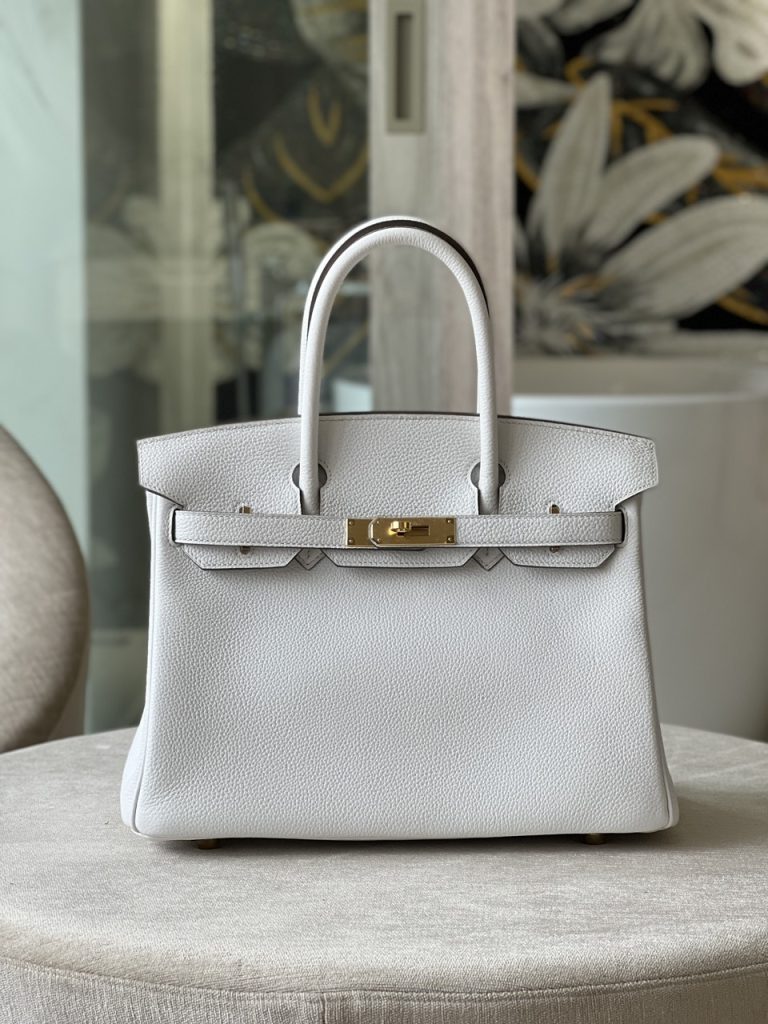 Hermes Birkin 30 Togo Replica Bags White Size 30cm (2)