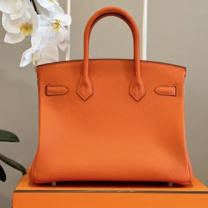 Hermes Birkin PHW Togo Replica Bags Orange Size 30cm (2)