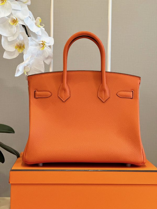 Hermes Birkin PHW Togo Replica Bags Orange Size 30cm (2)