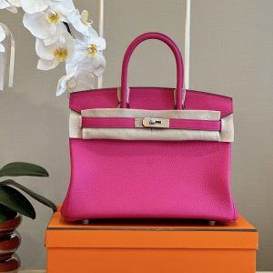 Hermes Birkin PHW Togo Replica Bags Pink Size 30cm (2)