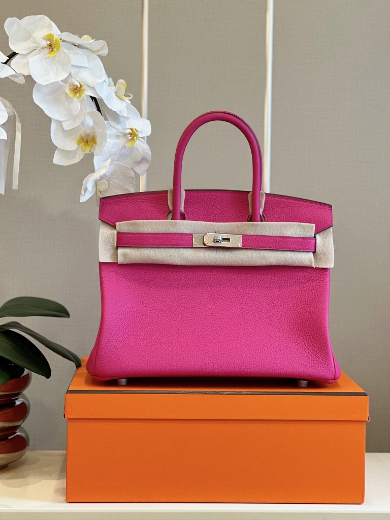 Hermes Birkin PHW Togo Replica Bags Pink Size 30cm (2)