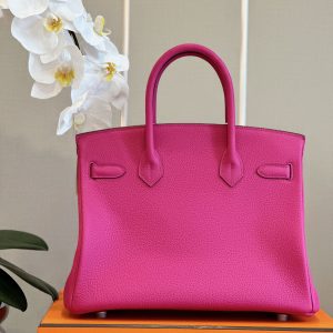 Hermes Birkin PHW Togo Replica Bags Pink Size 30cm (2)