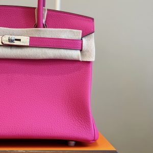 Hermes Birkin PHW Togo Replica Bags Pink Size 30cm (2)