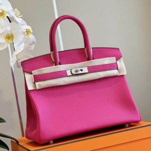 Hermes Birkin PHW Togo Replica Bags Pink Size 30cm (2)