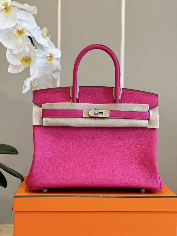 Hermes Birkin PHW Togo Replica Bags Pink Size 30cm (2)