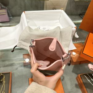 Hermes Evelyne Mini Replica Bags Pink 17cm (2)