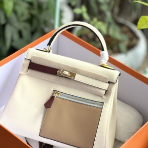 Hermes Kelly Colormatic Calfskin Replica Bags 24 (2)