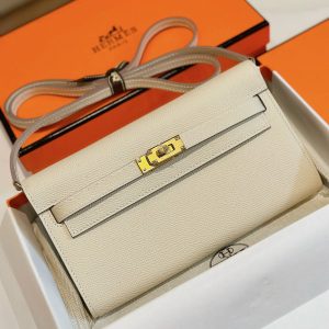 Hermes Kelly Lumpy Skin Replica Bags White 20 (2)