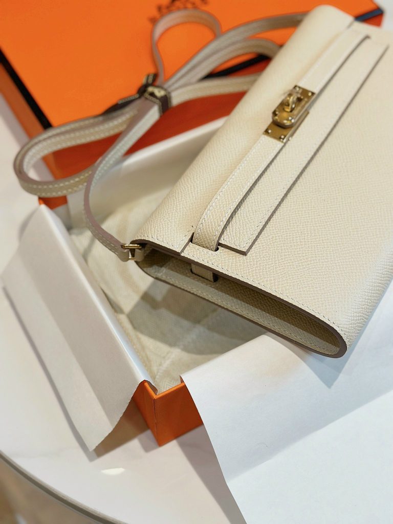 Hermes Kelly Lumpy Skin Replica Bags White 20 (2)