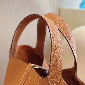 Hermes Picotin Togo Leather Replica Bags Brown 22cm (2)