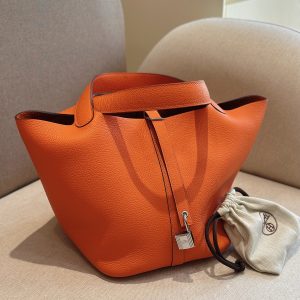 Hermes Picotin Togo Replica Bags Orange 22cm (2)