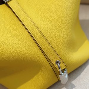 Hermes Picotin Togo Replica Bags Yellow 22cm (2)