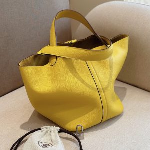 Hermes Picotin Togo Replica Bags Yellow 22cm (2)
