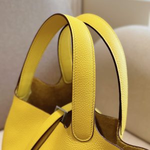 Hermes Picotin Togo Replica Bags Yellow 22cm (2)