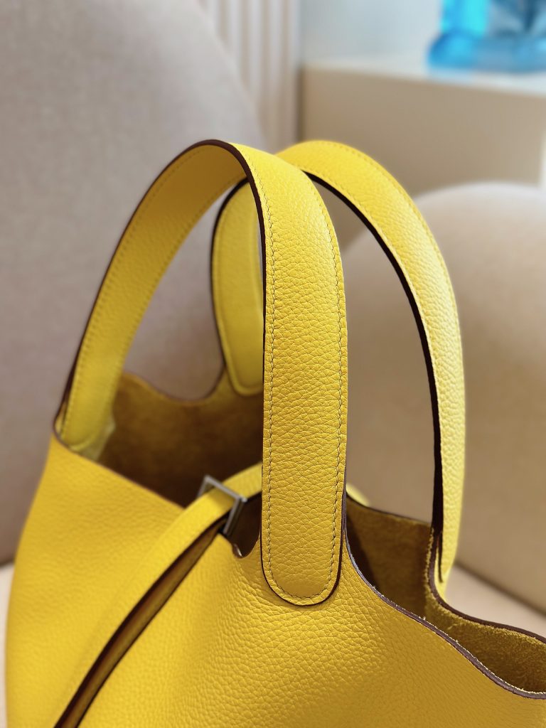 Hermes Picotin Togo Replica Bags Yellow 22cm (2)