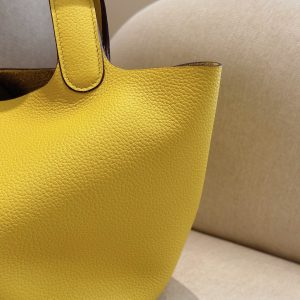 Hermes Picotin Togo Replica Bags Yellow 22cm (2)