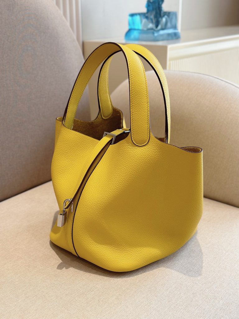 Hermes Picotin Togo Replica Bags Yellow 22cm (2)