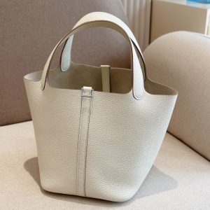 Hermes Picotin Togo White Replica Bags 22cm (2)