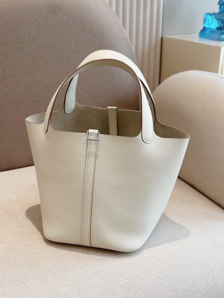 Hermes Picotin Togo White Replica Bags 22cm (2)