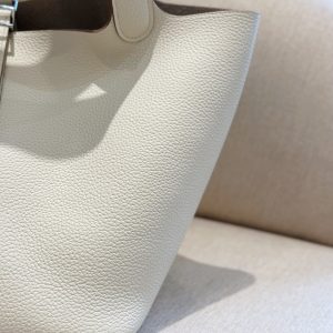 Hermes Picotin Togo White Replica Bags 22cm (2)