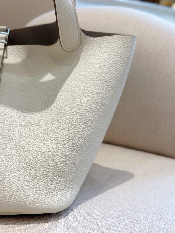 Hermes Picotin Togo White Replica Bags 22cm (2)